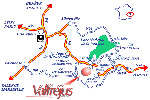Valfrejus - mapa příjezdu